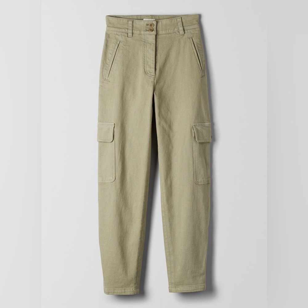 Yellow Aritizia Cargo Pants